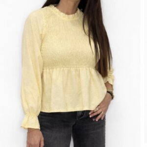 Camisa panel vainilla