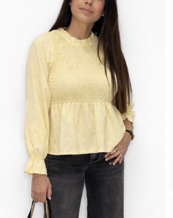 Camisa panel vainilla