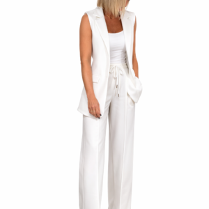 Conjunto sport chaleco y pantalón largo blanco