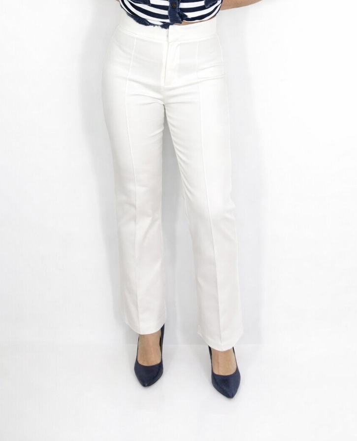 Pantalón blanco licra vestir