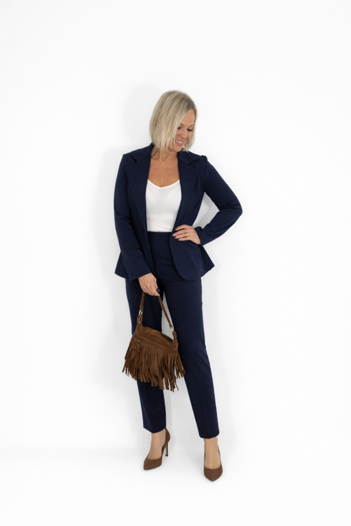 Traje licra azul marino