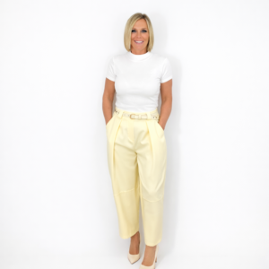 Pantalón bermuda balloon amarillo