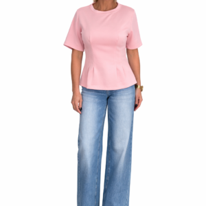 Camiseta entallada rosa