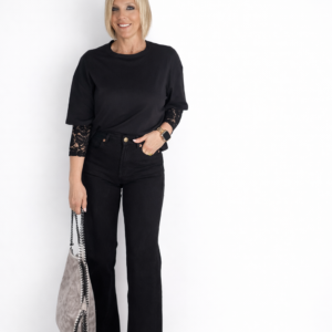 Camiseta manga encaje