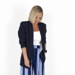 Blazer sin botón azul marino