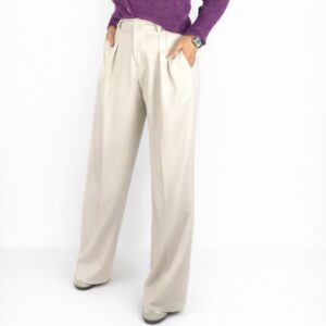 Pantalón doble pinza beige