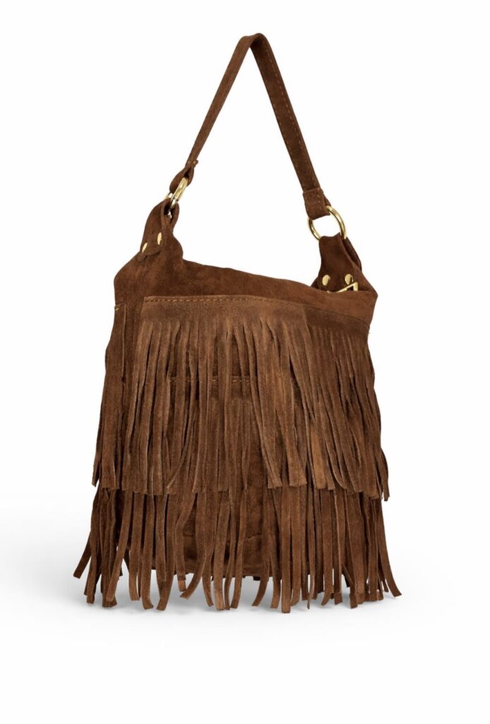 Bolso ante piel flecos