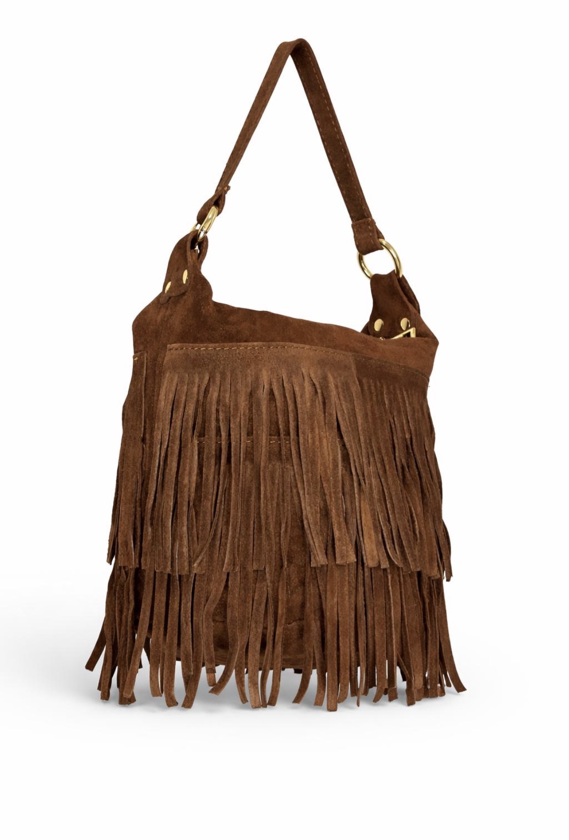 Bolso ante piel flecos