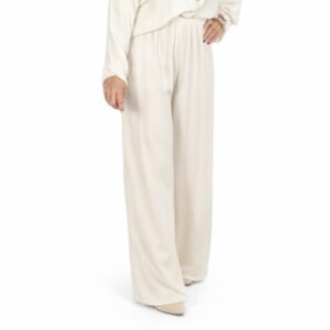 Pantalón fluido blanco roto