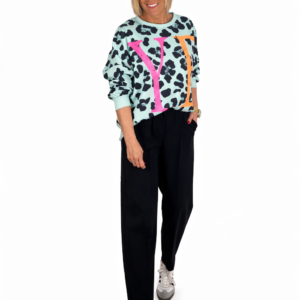 Sudadera animal print verde