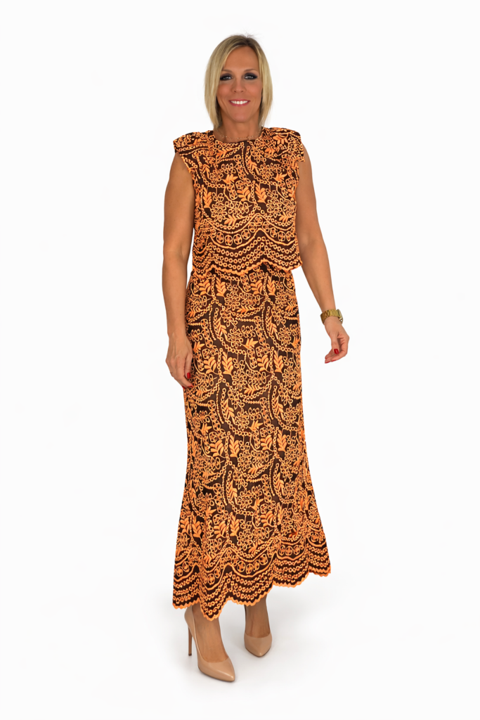 Conjunto perforado bicolor