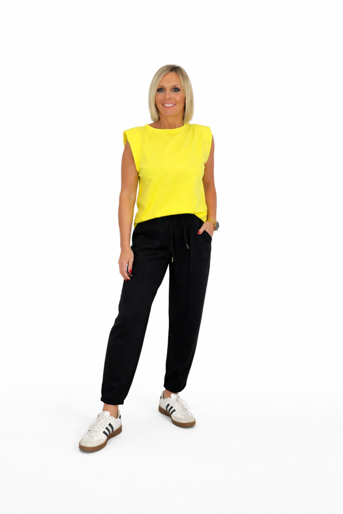 Camiseta hombreras amarilla