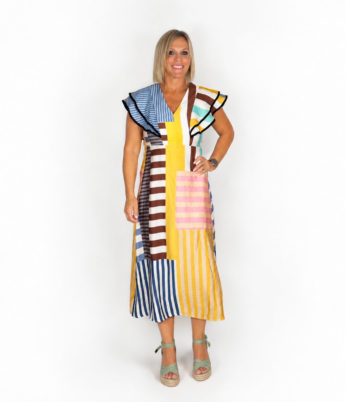 Vestido rayas multicolor