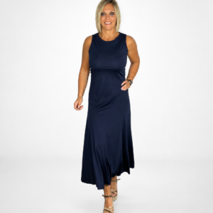 Vestido algodón azul marino