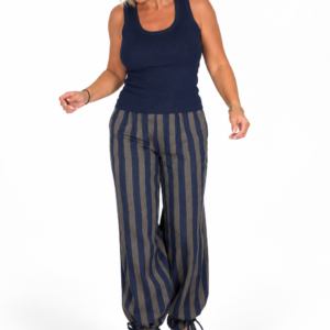 Pantalón Rayas Azul Lazos