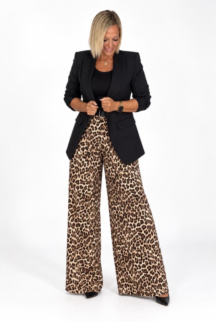 Pantalón Pata Ancha Animal Print