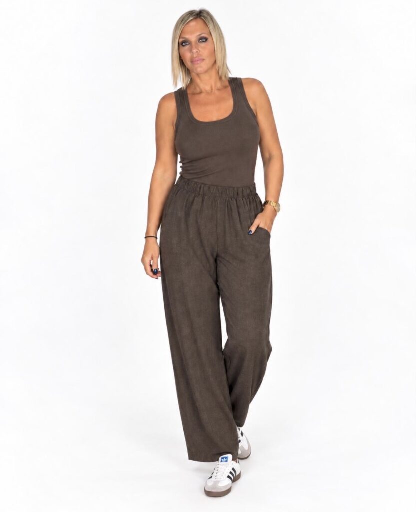 Pantalón Bolsillos Chocolate
