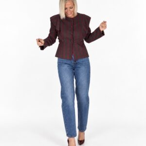 Chaqueta Tapeta Rayas Burdeos
