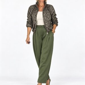 Cazadora Animal Print Verde