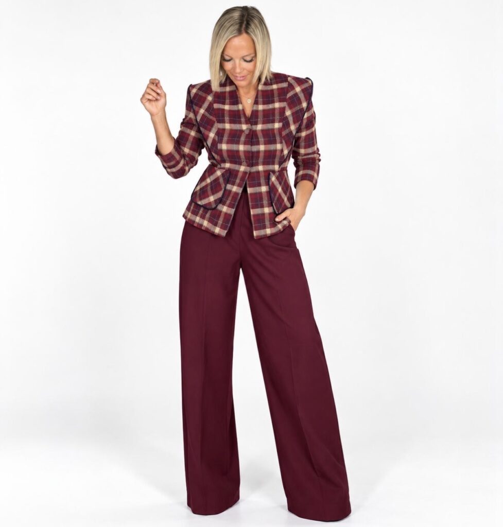 Pantalón Palazzo Burdeos